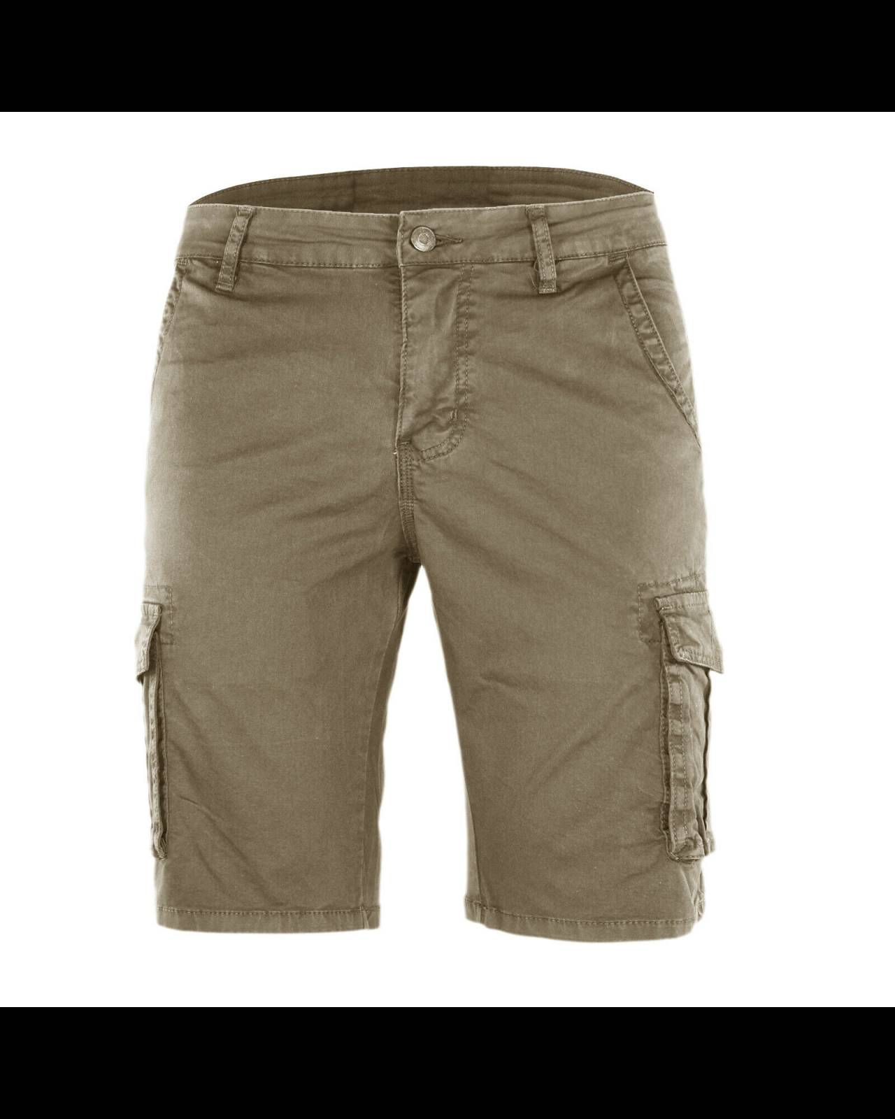Bermuda Uomo Cotone Shorts Cargo Tasconi Laterali Pantalone Corto Casual Veque
