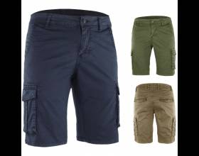 Bermuda Uomo Cotone Shorts Cargo Tasconi Laterali Pantalone Corto Casu