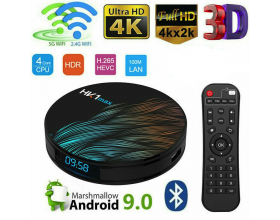 SMART TV BOX ANDROID 9.0 IPTV 4K FULL HD 1080P 4GB 64GB ROM DECODER WI