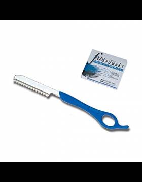 RASOIO SFILZINO + 10 LAME DI RICAMBIO PER CAPELLI PROFESSIONALE KIEPE SLIM