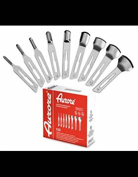 100 LAME SGORBIA BISTURI DA RICAMBIO MANICURE E PEDICURE AURORE PROFESSIONALE ESTETISTA (N° 10)