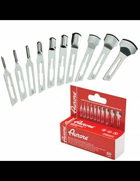 20 LAME SGORBIA STERILI BISTURI PEDICURE AURORE PROFESSIONALE ESTETISTA (N° 3)