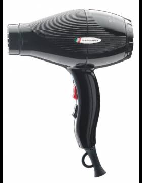 GAMMAPIU’ Asciugacapelli Professionale E-T.C. Light Nero Lucido, Phon per Capelli Leggero (430gr), Phon Professionale Compatto, solo 18, 5 cm, Griglia Rivestita in Tormalina, W1800-2100