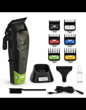 Kiepe Hepike 6371 - Tagliacapelli professionale, senza fili/cavi, motore brushless 8000 giri/min, luce LED, 6 inserti da 1,5 a 13 mm, batteria al litio, base di ricarica, Barber Clipper
