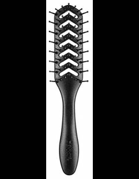 Denman Spazzola Hyflex Vent D200, Nero, 7 File di Dentini