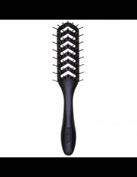 Denman Flexible Vent Brush for Blow Drying - Styling Hair Brush for Wet Dry Curly Thick Straight Hair - For Women and Men (Black), (F200TEPT)