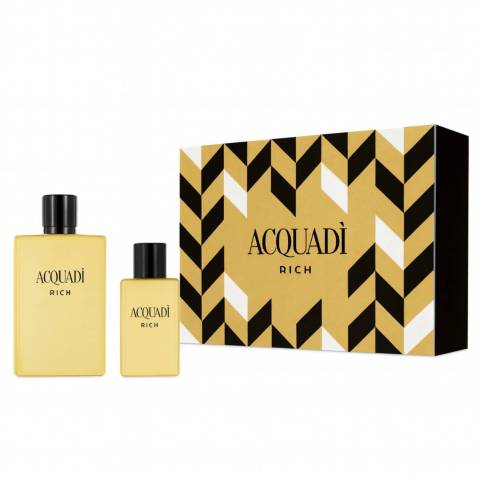 Acquadi' Rich Confezione Regalo Uomo Profumo Eau De Toilette Spray 100 Ml e Eau De Toilette Spray 30 Ml