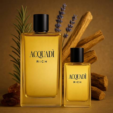 Acquadi' Rich Confezione Regalo Uomo Profumo Eau De Toilette Spray 100 Ml e Eau De Toilette Spray 30 Ml