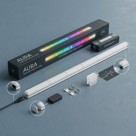 uraStream RGBIC – Barra LED con Diffusore Opalino