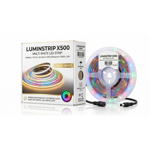 LUMINSTRIP X500: Tecnologia COB Premium e Controllo Intelligente Multi-White misura 10m
