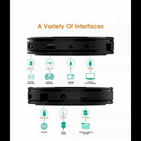 SMART TV BOX ANDROID 9.0 IPTV 4K FULL HD 1080P 4GB 64GB ROM DECODER WIFI HK1MAX
