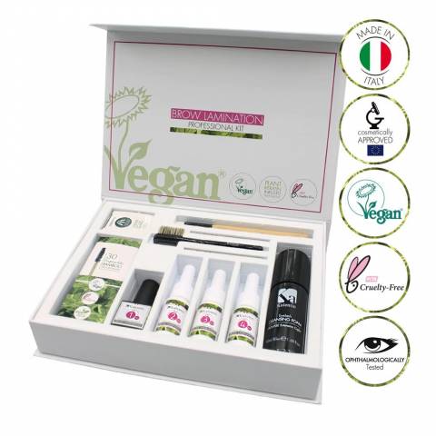 KALENTIN - KIT PRO Laminazione Sopracciglia Professionale VEGANO completo di mousse - 25-30 Applicazioni - KLC LASH LIFT PROFESSIONAL