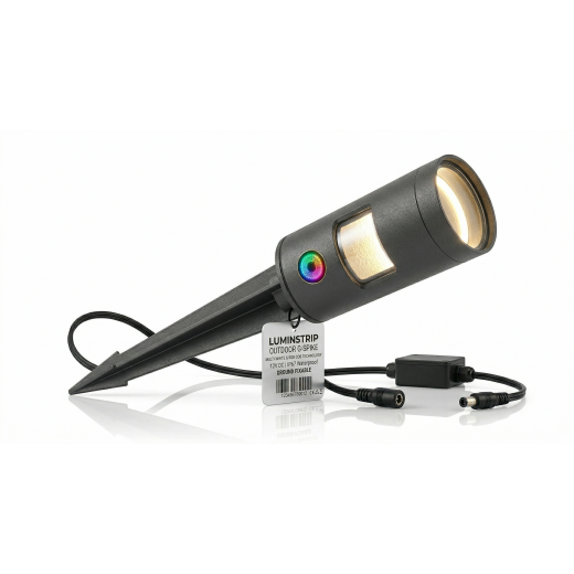 LUMINSTRIP G-SPIKE: Faro a Picchetto COB Smart, RGB + Multi-White, Impermeabile IP67.
