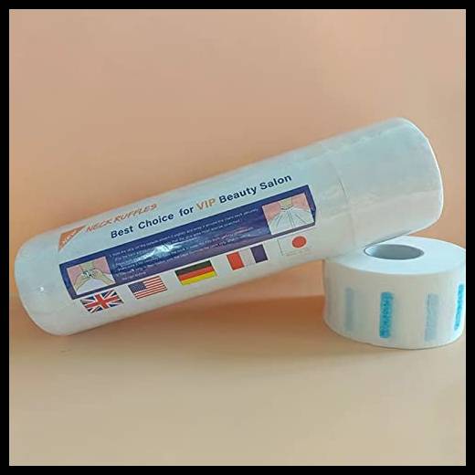 Feisate Carta Collo Barbiere usa e getta, 5 Rotoli - 500 Strisce Carta Collo Parrucchiere Strisce, Bianco