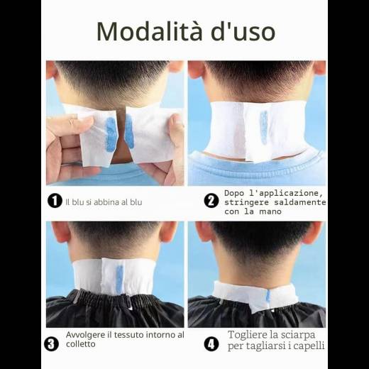 Feisate Carta Collo Barbiere usa e getta, 5 Rotoli - 500 Strisce Carta Collo Parrucchiere Strisce, Bianco