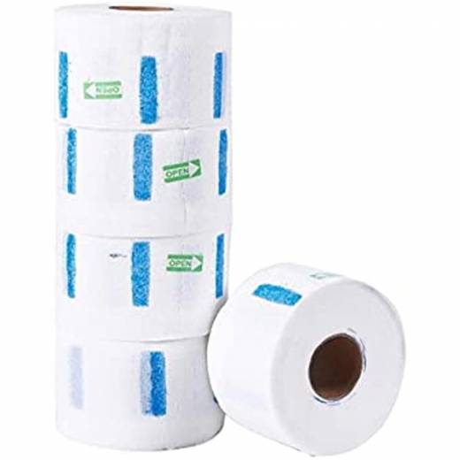 Feisate Carta Collo Barbiere usa e getta, 5 Rotoli - 500 Strisce Carta Collo Parrucchiere Strisce, Bianco