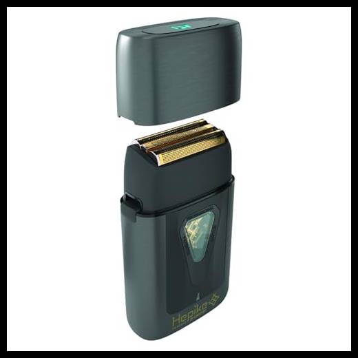 Kiepe Hepike Shaver Series - Rasoio professionale con pellicola in titanio dorato, disinfezione UV, batteria da 2000 mAh, motore ad alto torque e robusta struttura in metallo, caricatore USB-C (oro)