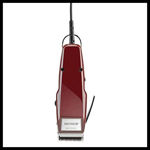 Moser 1400 tagliacapelli professionale con cavo, lame completamente in metallo per un taglio preciso, regolazione della lunghezza di taglio variabile con 5 posizioni bloccabili da 0.7 - 3 mm