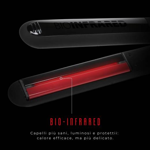 Upgrade - Piastra per Capelli Professionale Infrared,Slim,Con Elegante Design Nero,Piattini Stretti - Per Tutte le Tipologie di Capello