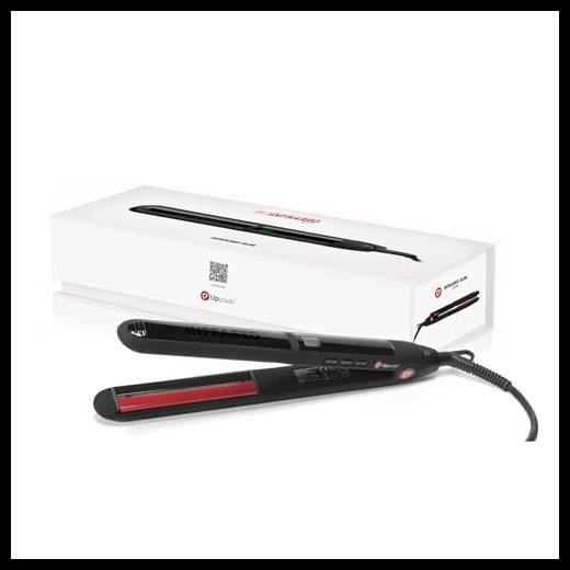 Upgrade - Piastra per Capelli Professionale Infrared,Slim,Con Elegante Design Nero,Piattini Stretti - Per Tutte le Tipologie di Capello