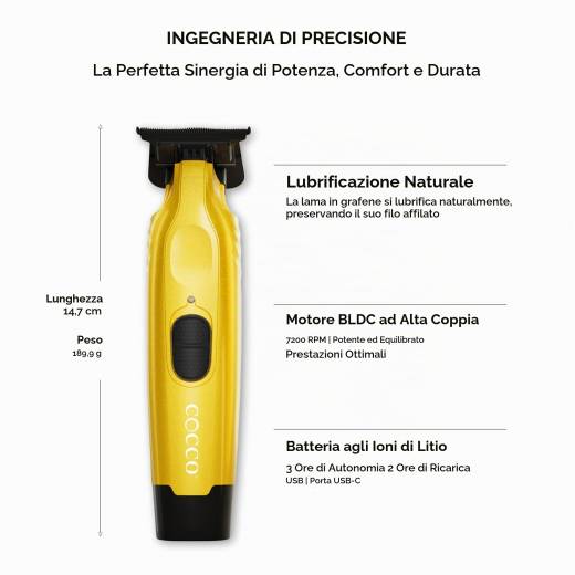 Cocco Hyperveloce Pro Trimmer Yellow - tagliacapelli rifinitore