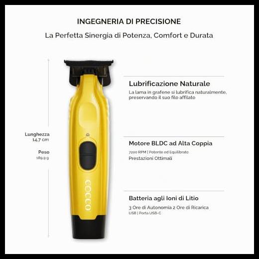 Cocco Hyperveloce Pro Trimmer Yellow - tagliacapelli rifinitore