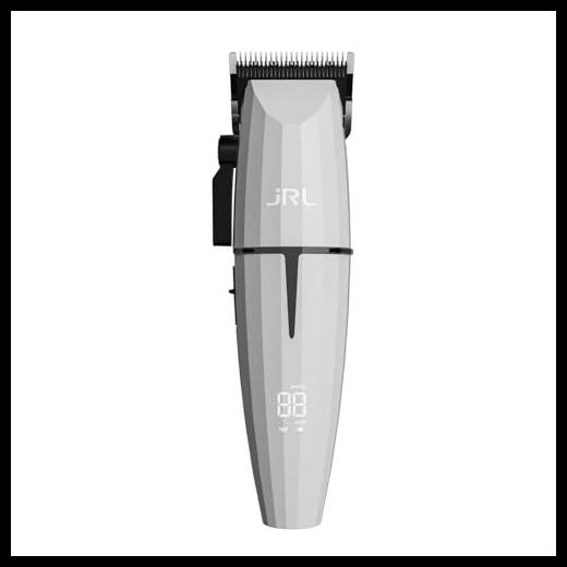 JRL GHOST - Tagliacapelli professionale senza fili, con tecnologia Cool Blade per la toelettatura degli uomini, ricaricabile, silenzioso, fino a 7500 giri/min, 5 ore di funzionamento, dotato di lama
