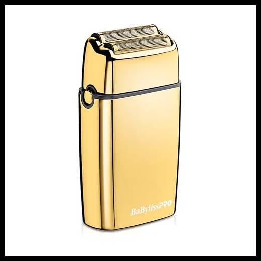 BaBylissPRO FXFS2G FOILFX02 - Rasoio elettrico con lamina dorata in metallo, senza fili