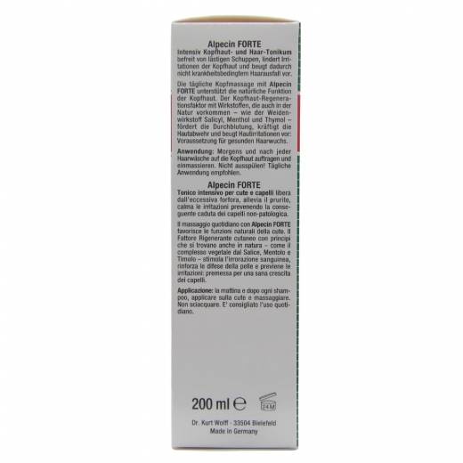 2x Tonico Intensivo Per Cute e Capelli, FORTE, Contro Forfora e Capelli Grassi 200ml