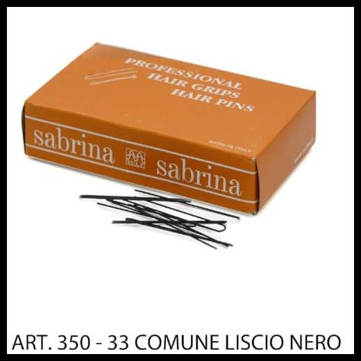 Vulf Sabrina - Scatola di Fermagli Per Capelli n.33 Liscio Nero, 500gr