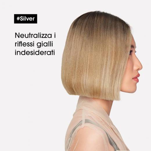 L'Oréal Professionnel Paris | Shampoo professionale per capelli grigi e bianchi Silver Serie Expert, Formula neutralizzante anti-giallo