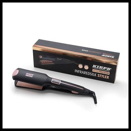 Kiepe 8293 Home Precision Infraredsilk Styler - Piastra per capelli in ceramica a infrarossi con piastre in ceramica per una lisciatura delicata, risultati lucidi e una guida controllata della