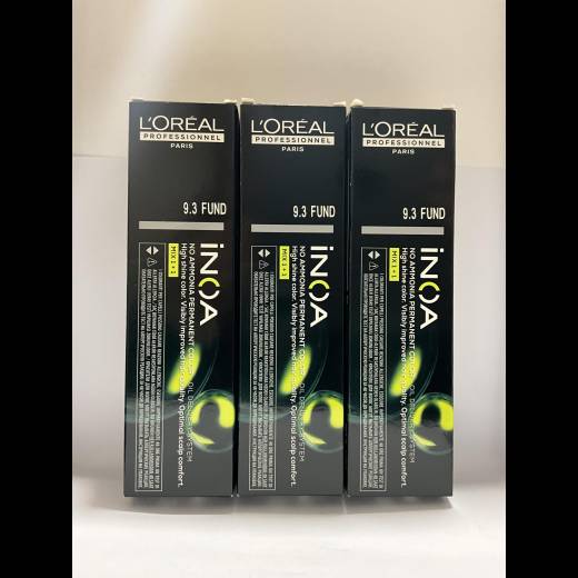 L'Oréal Professionnel - Set di 3 tubetti da colorazione Inoa senza ammoniaca n. 6 biondo scuro, 60 ml