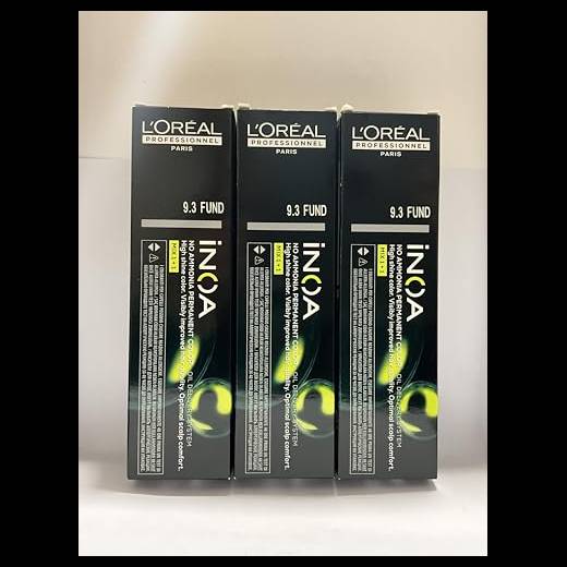 L'Oréal Professionnel - Set di 3 tubetti da colorazione Inoa senza ammoniaca n. 6 biondo scuro, 60 ml