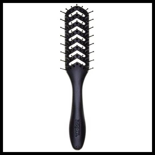 Denman Flexible Vent Brush for Blow Drying - Styling Hair Brush for Wet Dry Curly Thick Straight Hair - For Women and Men (Black), (F200TEPT)