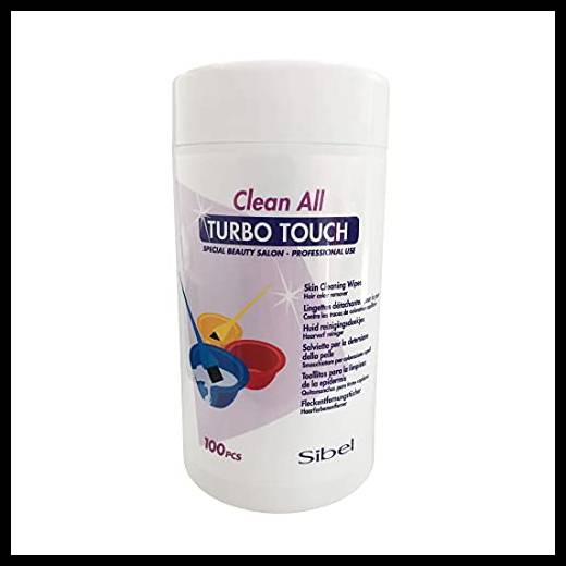 Sibel Clean All Turbo Touch Salviette Rimozione Tintura Per Capelli 100 Pezzi