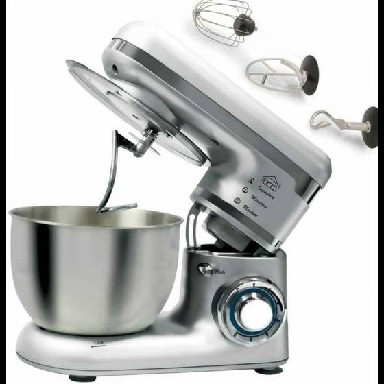 IMPASTATRICE PLANETARIA DCG KM1401 SBATTITORE SILVER 1000W 4,5 LITRI IMPASTATORE