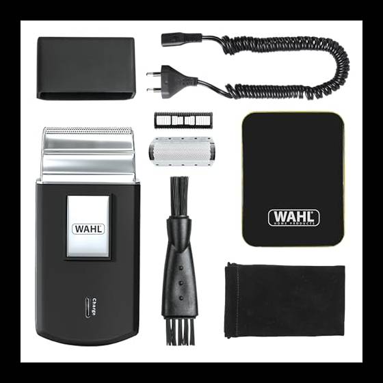 Wahl Travel Shaver, rasoio a lamina compatto ricaricabile da uomo