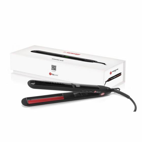 Upgrade - Piastra per Capelli Professionale Infrared,Slim,Con Elegante Design Nero,Piattini Stretti - Per Tutte le Tipologie di Capello