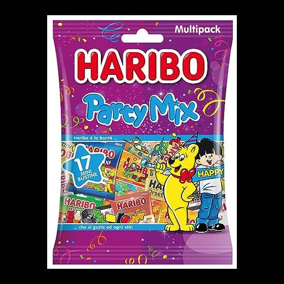 Haribo Party Mix, Caramelle Gommose, Gusto Frutta, 740gr