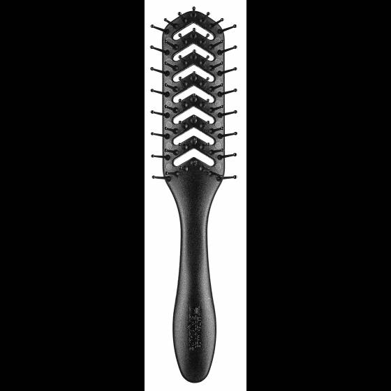 Denman Spazzola Hyflex Vent D200, Nero, 7 File di Dentini