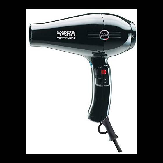GAMMAPIU’ Asciugacapelli Professionale 3500 Power Nero, Phon per Capelli Ultra Potente, Phon per Capelli Professionale con Griglia Rivestita in Tormalina, W 2100-2500