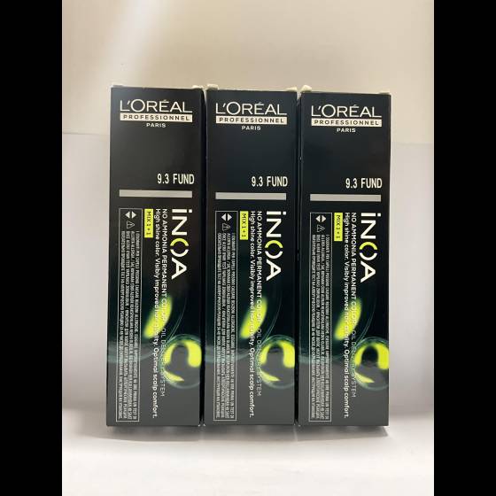 L'Oréal Professionnel - Set di 3 tubetti da colorazione Inoa senza ammoniaca n. 6 biondo scuro, 60 ml