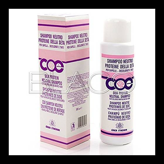 COE SHAMPOO NEUTRO PROTEINE DELLA SETA 500ML PER CAPELLI DECOLORATI E TINTI USO PROFESSIONALE LINEA ITALIANA